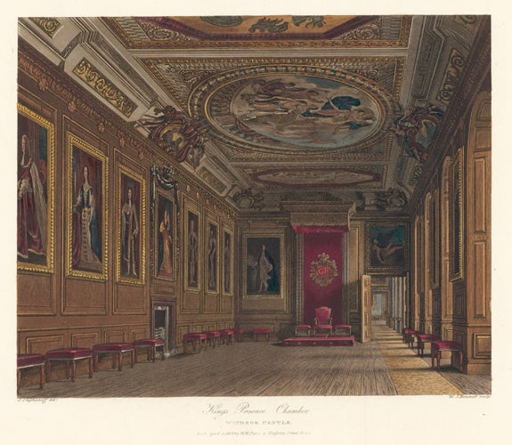 Item nr. 152460 King's Presence Chamber, Windsor Castle. The History of the Royal Residences. W. H. Pyne, Pyne.