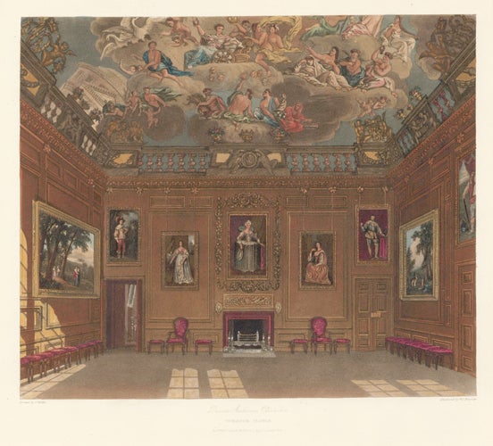 Item nr. 152465 Queen's Audience Chamber, Windsor Castle. The History of the Royal Residences. W. H. Pyne, Pyne.