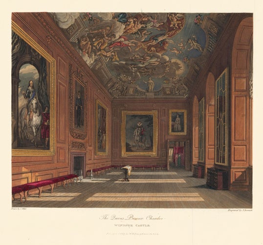 Item nr. 152468 Queen's Presence Chamber, Windsor Castle. The History of the Royal Residences. W. H. Pyne, Pyne.