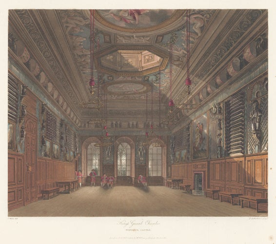 Item nr. 152470 King's Guard Chamber, Windsor Castle. The History of the Royal Residences. W. H. Pyne, Pyne.