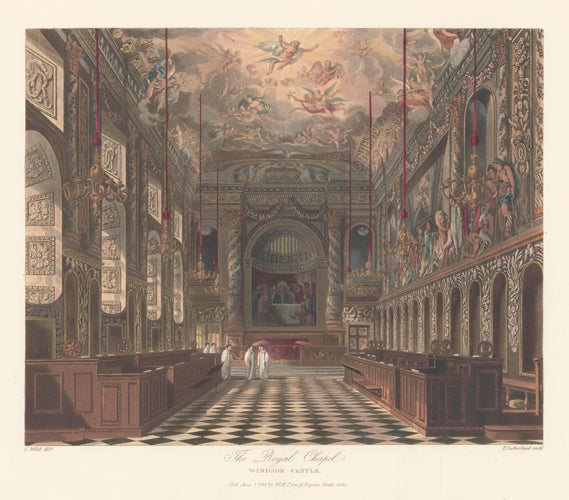 Item nr. 152475 Royal Chapel, Windsor Castle. The History of the Royal Residences. W. H. Pyne, Pyne.