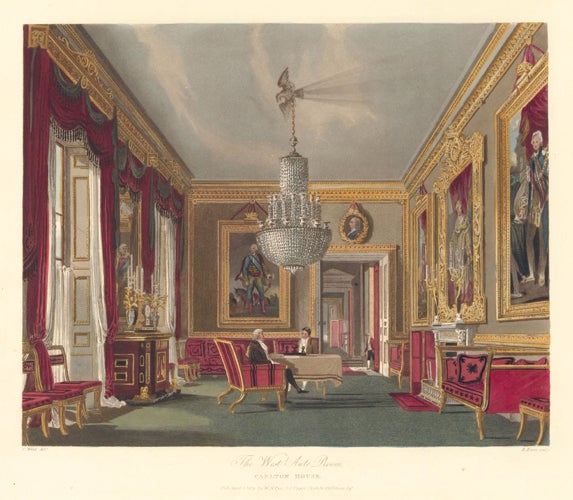 Item nr. 152478 West Ante Room, Carlton House. The History of the Royal Residences. W. H. Pyne, Pyne.