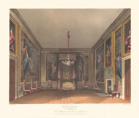 Item nr. 152484 Old Bed Chamber, St. James's. The History of the Royal Residences. W. H. Pyne, Pyne.