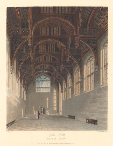 Item nr. 152507 Gothic Hall, Hampton Court Palace. The History of the Royal Residences. W. H. Pyne, Pyne.