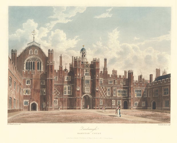 Item nr. 152510 Quadrangle, Hampton Court Palace. The History of the Royal Residences. W. H. Pyne, Pyne.