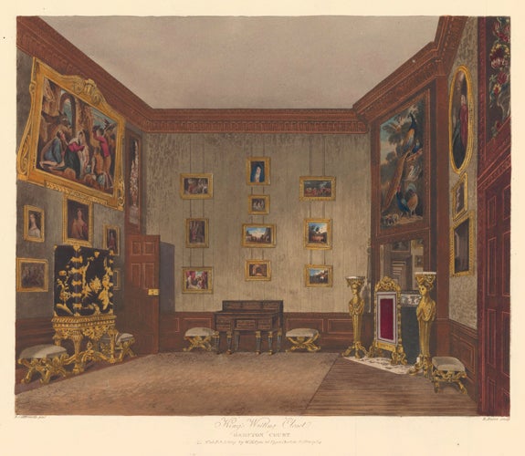 Item nr. 152513 King's Writing Closet, Hampton Court Palace. The History of the Royal Residences. W. H. Pyne, Pyne.