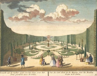 Item nr. 152545 Gezicht uit rechter zyde van het Huis over het Gras parterre naer de Salon. Het...
