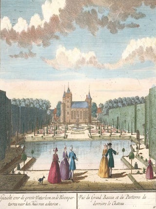 Item nr. 152561 Gezicht over de groote Waterkom en de Bloempar terres naer het Huis van achteren....