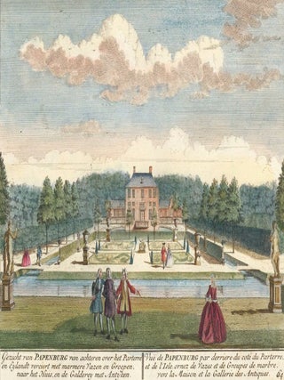 Item nr. 152562 Gezicht van Papenburg van achteren over he Parterre. Het Zegenpralent...