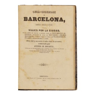 Item nr. 153247 Guia-Cicerone de Barcelona. Antonio de BOFARULL, Antonio DE BOFARULL, BARCELONA