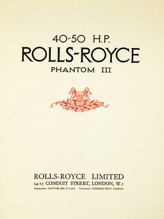 Rolls-Royce, Phantom III.