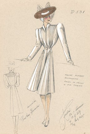 Item nr. 153768 Pl. D531. Front flared silhouette. Andre Fashions. Pearl Levy Alexander