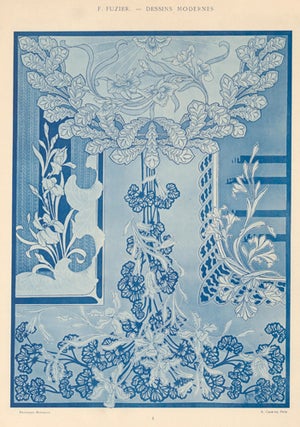 Item nr. 154006 This plate: 1. Blue and white embroidery. Dessins et Broderies Pour Costum et...