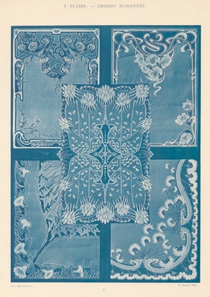 Item nr. 154007 This plate: 2. Blue and white embroidery. Dessins et Broderies Pour Costum et...