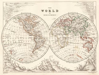 Item nr. 154012 The World in Hemispheres. The Cabinet Atlas of the World. Alexander Keith Johnston
