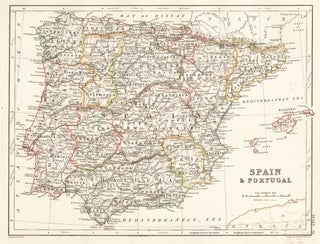 Item nr. 154030 Spain & Portugal. The Cabinet Atlas of the World. Alexander Keith Johnston