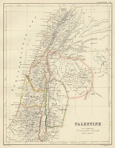 Item nr. 154041 Palestine. The Cabinet Atlas of the World. Alexander Keith Johnston.