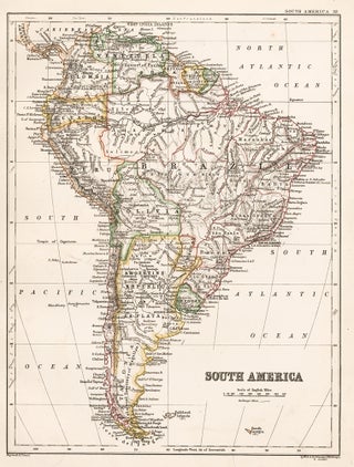 Item nr. 154059 South America. The Cabinet Atlas of the World. Alexander Keith Johnston