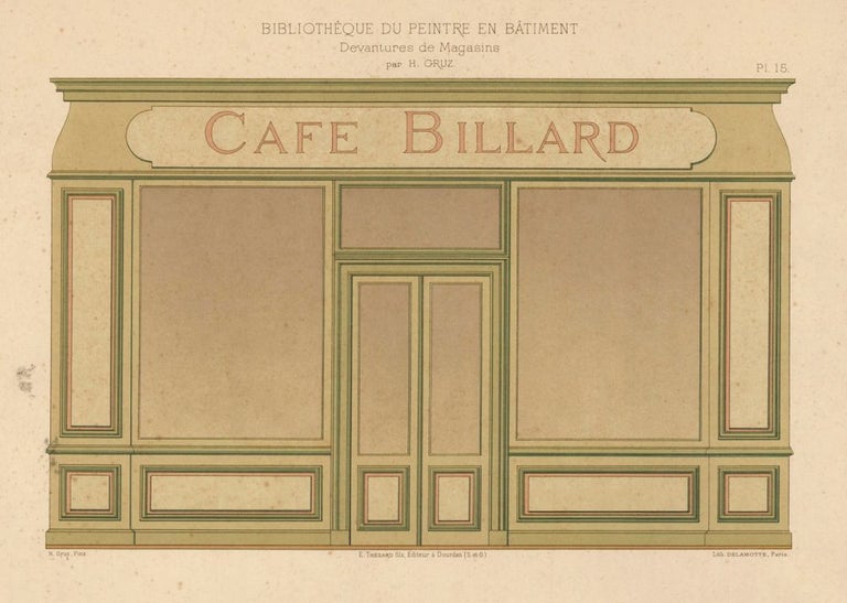 Item nr. 154259 Cafe Billiard. Devantures de Magazins. H. Gruz.
