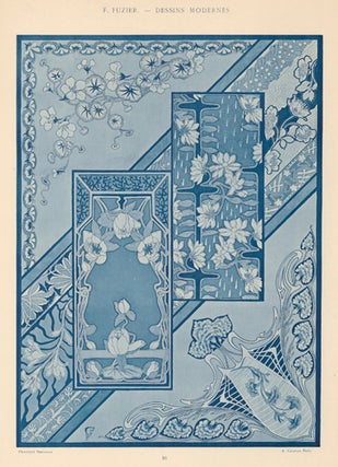 Item nr. 154451 This plate: 10. Blue and white embroidery. Dessins et Broderies Pour Costum et...