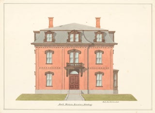 Item nr. 155198 Elevation of house on Broadway, Chelsea, MA. American Architectural Rendering....