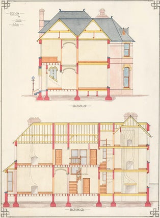 Item nr. 155209 Section A.B. and Section C.D. Design for Villa Residence. F. Reginald Watson