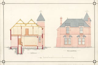 Section C.D. and West Elevation of a Villa.