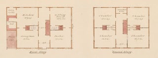 Item nr. 155238 First and second floor plans of a house in Chelsea, MA. American Architectural...