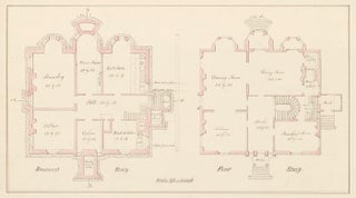 Item nr. 155245 Basement and first floorplans of a house in Chelsea, MA. American Architectural...