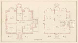 Item nr. 155245 Basement and first floorplans of a house in Chelsea, MA. American Architectural...