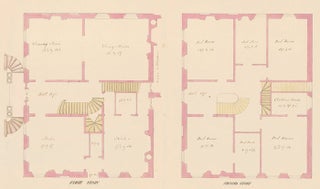 Item nr. 155247 First and second floor plans of a house in Chelsea, MA. American Architectural...