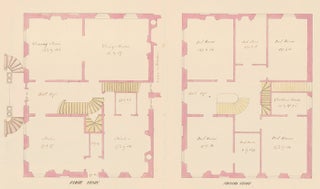 Item nr. 155247 First and second floor plans of a house in Chelsea, MA. American Architectural...