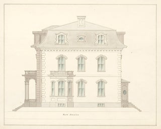 Item nr. 155252 South elevation of a house in Chelsea, MA. American Architectural Rendering. John...
