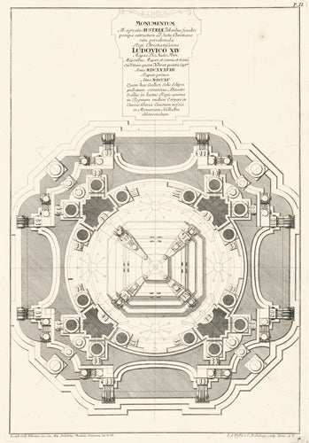 Item nr. 155307 Plate II: Monumentum el agnatis Austriae. Architetture e prospettive. Giuseppe Galli Bibiena.