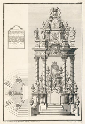 Item nr. 155310 Plate III: Huc Omnes Germani. Architetture e prospettive. Giuseppe Galli Bibiena