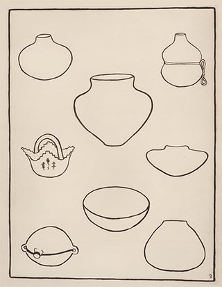Item nr. 155571 Characteristic Forms of Indian Pottery. American Indian Designs. Inez B. Westlake