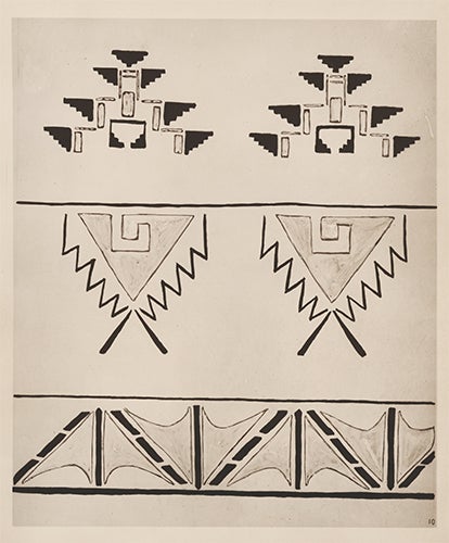 Item nr. 155572 Triangular Designs. American Indian Designs. Inez B. Westlake.