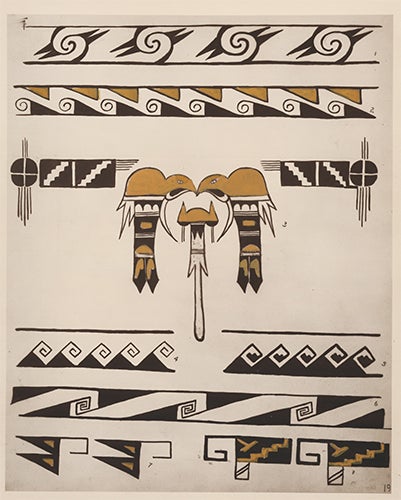 Item nr. 155581 Conventional Bird Borders. American Indian Designs. Inez B. Westlake.