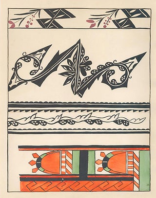 Item nr. 155591 Jemez Woven Blanket. American Indian Designs. Inez B. Westlake