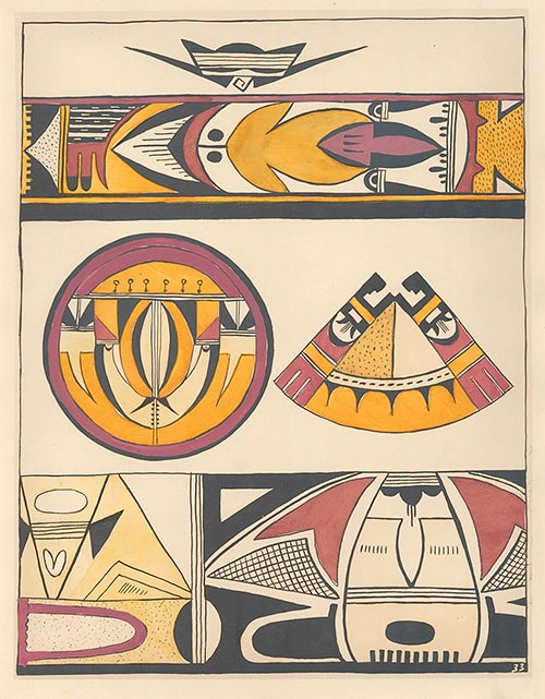 Item nr. 155595 Nampeyo Tewa Indian Designs. American Indian Designs. Inez B. Westlake.