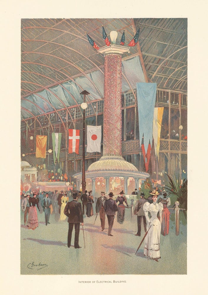Item nr. 155726 Interior of Electrical Building. The World's Fair in Water Colors. Charles S. Graham.