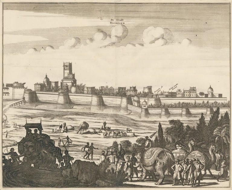 Item nr. 156127 De Stadt Visiapoer [Ancient city of Visapour in India]. Pieter Boudewyn van der Aa, Pierre van der Aa.