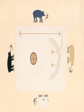Plate XV: Big Bear Painting. Where the Two Came to Their Father: a Navajo War Ceremonial.