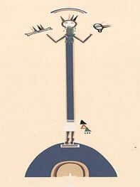 Plate XII: Holy Ones Standing On Top of Holy Mountains. Where the Two Came to Their Father: a Navajo War Ceremonial.