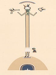 Plate XII: Holy Ones Standing On Top of Holy Mountains. Where the Two Came to Their Father: a Navajo War Ceremonial.