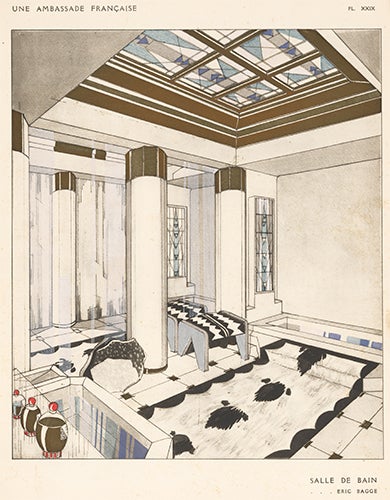 Item nr. 156705 Salle de Bain by Eric Bagge. Une Ambassade Francaise. Rene Chavance.