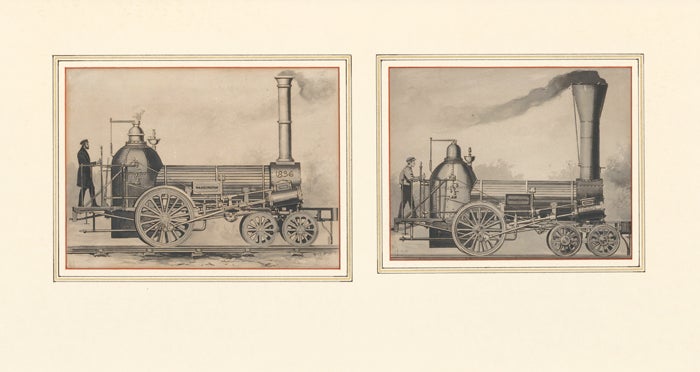 Item nr. 156789 Norris's Washington (1836) and Philadelphia (1840) Locomotives. Unknown.