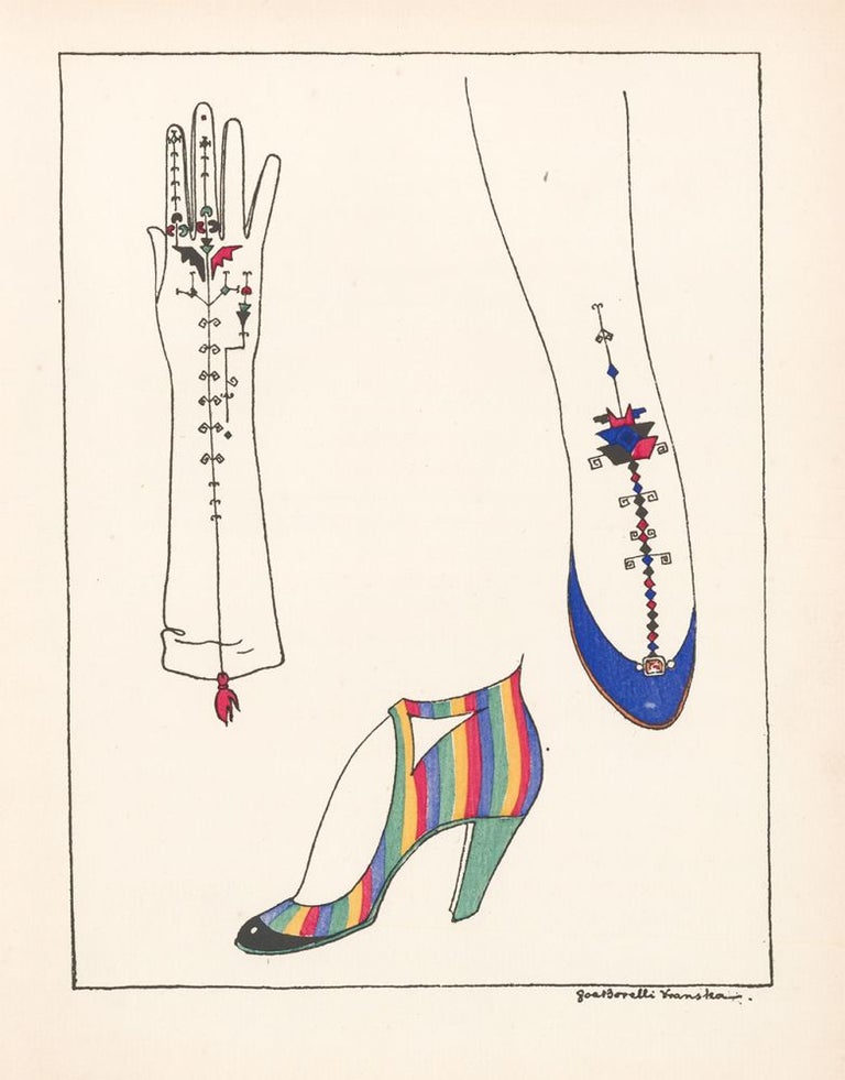 Item nr. 156811 Women's Shoes and Glove. Le Dessus du Panier. Zoe de Borelli-Vranska.