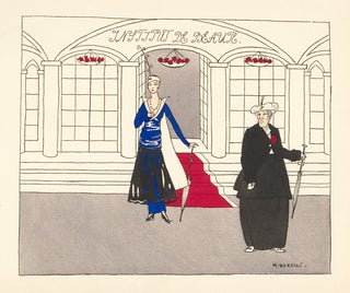 Item nr. 156819 Two Women (blue dress and black dress). Le Dessus du Panier. M. de Borelli-Vranska