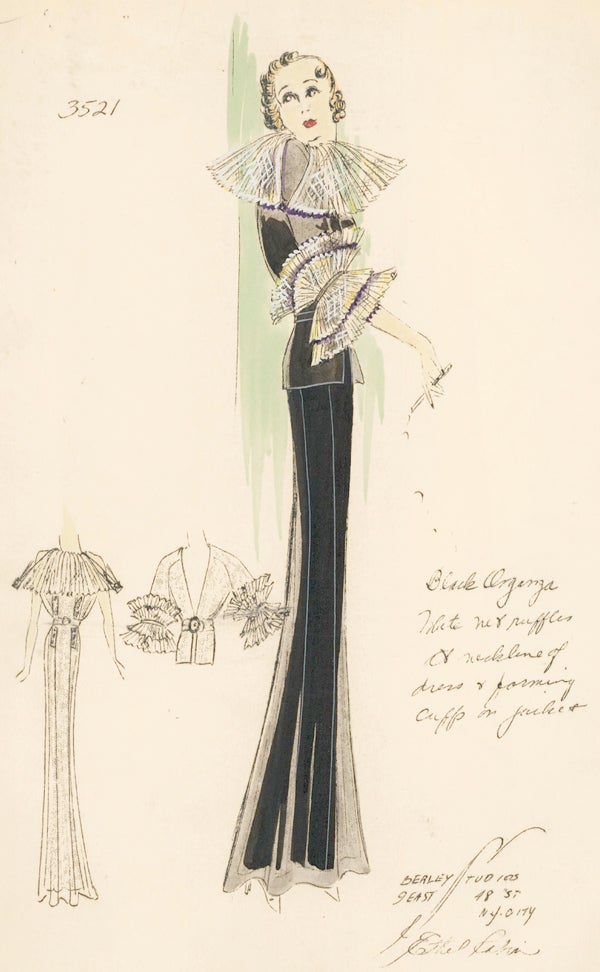Item nr. 156836 Black Organza Dress. Ethel Rabin.